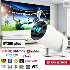 Projetor HY300 Original Portátil Smart Android 11 4K Ultra HD HDMI Wifi Bluetooth Alto Falante Embutido TUDO