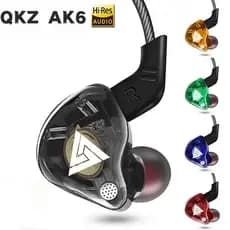 QKZ AK6 fone de ouvido com fio e microfone cobre driver fone de ouvido esportivo hifi baixo estéreo no ouvido
