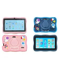 Tablet Infantil 7 Polegadas Kit Completo com Capa Android 13 Wi-Fi 64GB Presente para Crianças MUNDO