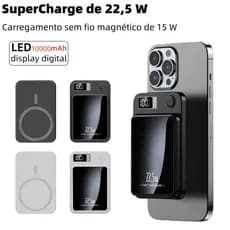 Carregador Portátil Para Iphone Indução Magsafe Powerbank 10000 mAh Battery Pack -Y211