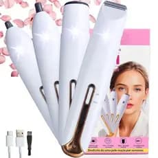 Depilador elétrico feminino 4 em 1, barbeador para remoção de pelos, corpo, pelos do nariz, pelos das axilas, barba reca