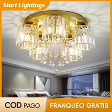 Luz De Teto De Cristal Nordic Sala Estar Quarto LED Pingente Casa Jantar Decorativa