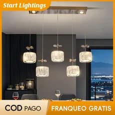 Lustre De Luxo Lâmpada Cristal Restaurante Simples Criativo Sala Estar Bar Mesa Jantar