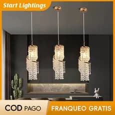 Novo Minimalista Pequeno Lustre Decoração De Cristal Quarto Lâmpada Sala Jantar 3 Cores