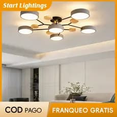 Lustre De Quarto Moderno E Minimalista Para Sala De Estar , Luz De Teto De 3 Cores