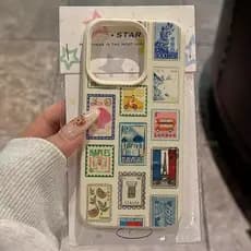 Vibrante Retro Selo Lichee Design Caso De Telefone Para iPhone 16 15 14 Pro Max 11 12 13 14 15 Plus XR XS 16E Capa Macia