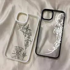 Gótico Cruz Videira Transparente Caso De Telefone Para Samsung A06 A26 A55 A56 A35 A54 A36 A05S A15 A16 A12 A52 A34 5G A