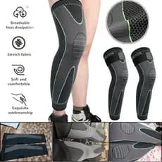 Kit 2 Joelheiras Esportivas Elásticas Estendidas Protegem Articulações Ay Tsao