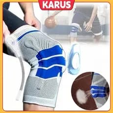 Joelheira Ortopédica Compressão Silicone E Fio Flexível Aço Tensor Alívio Da Dor Fitness Cruz Proteção