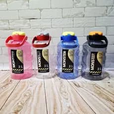 Garrafa Galão De Água Monster 2L Com Alça Reforçada e Suporte Apoio Celular Squeeze Grande Academia