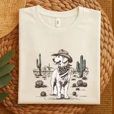Camiseta Baby Look Feminina Estampado Cowgirl Animais Cachorro Country 100% Algodão