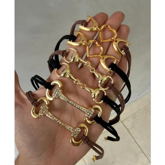 Gargantilha Colar Bridão Choker Modelo Country Estiloso Western Boiadeira