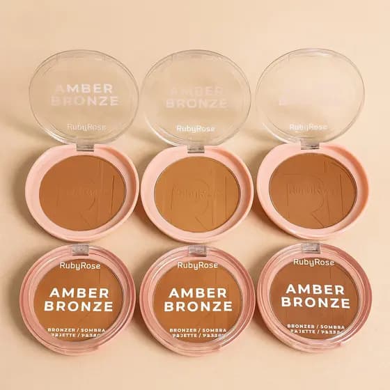 Bronzer Compacto Amber Bronze RUBY ROSE - Linha Rosa
