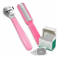 Kit Pedicure Profissional Removedor de Calos com Lixa + 4 Lâminas para Cuidados com os Pés