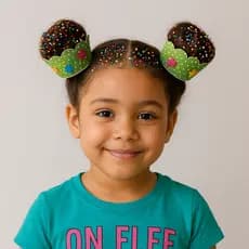Cabelo Maluco Acessório Infantil Pratinho de Bolo Granulados Coloridos Fantasia Criativa