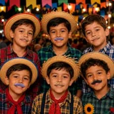 Bigode Adesivo Autocolante Fantasia Festa Junina Cartela c/12