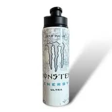 Garrafa Squeeze Alumínio 750ml monster branca zero sugar academia garrafinha monster energy