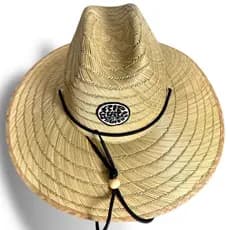 Chapéu De Palha Bambu Importado Com Elástico Ajustável Trançado Pierside Surf Praia