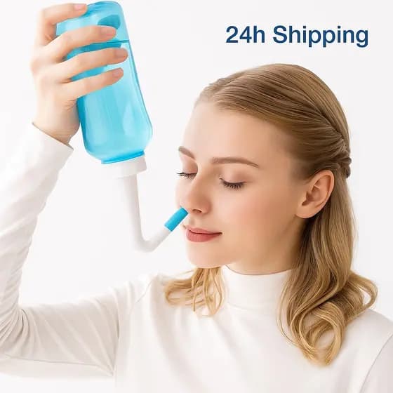 Kit 2 Higienizador Nasal Adulto Para Alívio de Congestão Nasal e Sinusite - 300ml