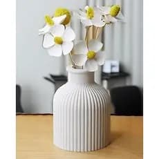 kit 3 vasos Flor Decorativo Mesa Sala escritório decoração chique