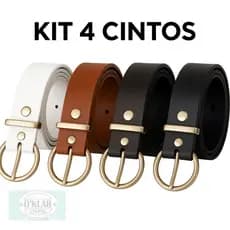 KIT 4 CINTOS FEMININO CINTO DA MODA