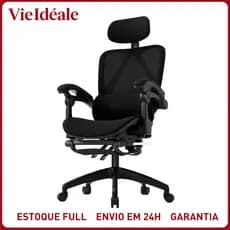 Cadeira Gamer Ergonômica Escritório Ajustável com Apoio Lombar e Pescoço, Tecido Respirável, 4 Alturas, Suporta 150kg