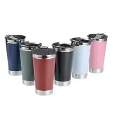 Copo Térmico com Tampa E Abridor 473ml Cerveja Café Inox Beer Cup Gelada Quente Caneca