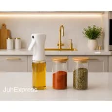 Kit Cozinha Completa 3 Peças | Pulverizador de Óleo + Potes de Vidro Temperos