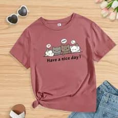 Blusinha Básica Baby Look Camiseta Viscorycla Estampa Tres Cato