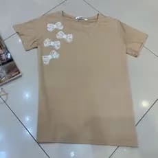 Camiseta Algodão Feminina Com Borboleta Pedraria