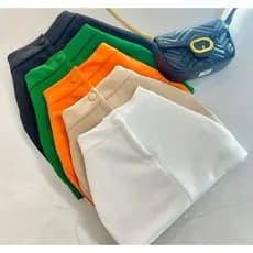 Short Saia Feminino Com Botão Tendência Promoção