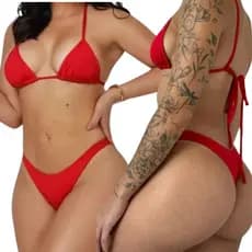 Biquíni Calcinha e Busto Asa Delta Animal Print Oncinha E Varias Cores Moda Verão Fio Dental