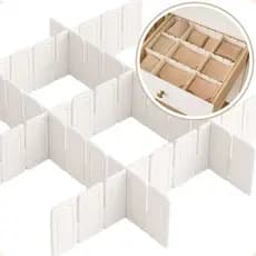 Kit com 36 Organizadores de Gaveta Modular BRANCO