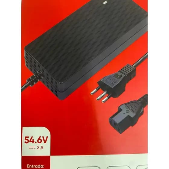 Carregador Fonte  54.6v  2a Para Bicicleta Elétrica Duos