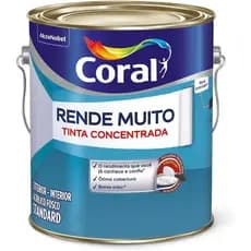 Tinta Coral Rende Muito Branco Standart 3,6L Alta Cobertura Acabamento Fosco Melhor Economia