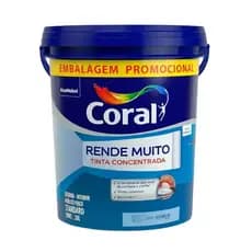 Tinta Acrílica Coral Rende Muito Standard Branco 20L  Fosco Máximo Rendimento E Alta Cobertura