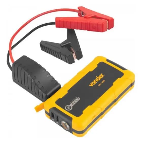 Auxiliar de Partida Veicular 12v Apv13000 - Vonder Carrega Celular via USB Power Bank Lanterna