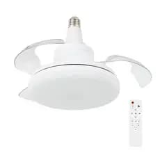 Ventilador Pá Retrátil Teto Iluminação LED Branco
