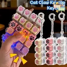 [GUUDUU] Chaveiros Fofos De Garra De Gato LED-Brinquedos Sensoriais Fidget-Presentes Engraçados Criativos-Chaveiro Com B