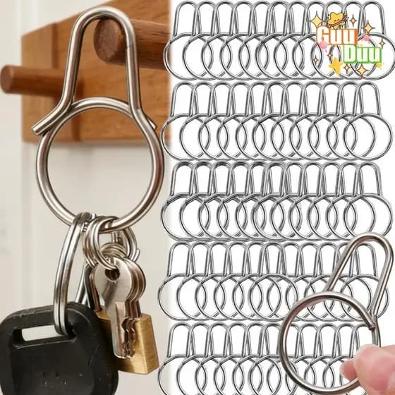 [GUUDUU] Chaveiro De Liberação Rápida Em Liga De Titânio-Ornamento De Charme De Bolsas DIY-Pingente De Fivelas Pendurada