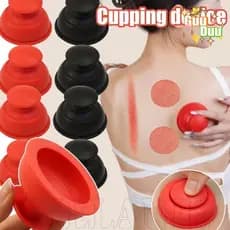 Frasco De Massagem A Vácuo Espessado-Dispositivo De Ventosas De Silicone-Latas Fáscia Relaxante-Ferramentas De Cuidados