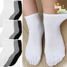 [GUUDUU] 6 Pares De Meias Tubulares Médias De Cor Sólida – Respiráveis , Elásticas , Macias Para Uso Diário Unissex Espo