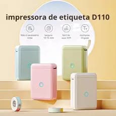 Impressora Térmica Inteligente De Etiquetas Bluetooth D110 Sem Tinta Para IOS Android