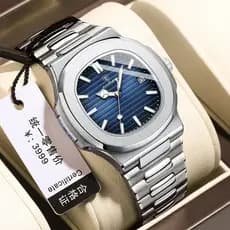 Novo Popular Relógio De Quartzo Masculino De Luxo Venda Quente Com Pulseira Luminosa De Aço Inoxidável Data