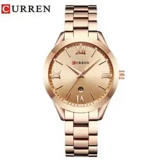 30mm Para Mulheres , Relógio De Ouro Curren Relógios Femininos , Pulseira De Aço 9007 Montre Femme
