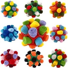 Bola colorida de pelúcia para cheirar, brinquedo para alívio do tédio de animais de estimação, comida tibetana, Molar ed