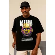 Camiseta Americana Oversized Gringa Verão Solto Larga Estilo Versátil Moda Treino Academia