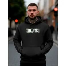 Moletom Canguru Blusa de Frio Com Capuz Jaqueta Masculina Feminino Infantil Jiu Jitsu BBJ MMA Luta