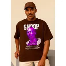 Camiseta Oversized Streetwear Masculina Larga Treino Gola Alta Snop Larga Estilo Rua Skatista Dog