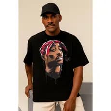 Camiseta Oversized Larga Para Treino Masculina Rapper Eua Gringa